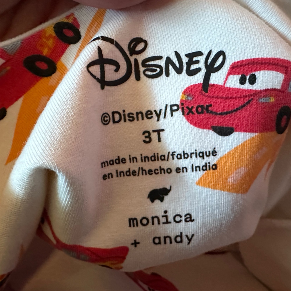 Disney Cars Lightning McQueen Print Dress - White and Red - Picture 2 of 4